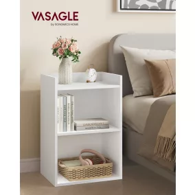   VASAGLE Custos Éjjeliszekrény Nyitott Rekeszekkel Állítható Polccal Felhőfehér