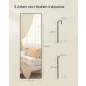  SONGMICS Teljes Alakos Tükör 120x40cm Alumínium Keretes Edzett Üveg Tintafekete