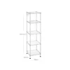 SONGMICS 5-Szintes Fürdőszobai Állvány Ezüst Fém Tárolópolc