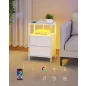   SONGMICS BELLAH LGS302WH03 éjjeliszekrény töltőállomással LED világítással felhőfehér