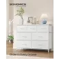   SONGMICS BELLAH fiókos szekrény acél 7 fiókkal felhőfehér és hófehér