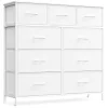 SONGMICS BELLAH Fiókos Szekrény Acél Vázzal 9 Fiókkal Fehér
