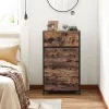 SONGMICS Ipari Stílusú Rusztikus Fa Komód 5 Fiókos Tárolószekrény
