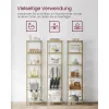 VASAGLE Elegance 6-Szintes Üvegpolc Arany Acélvázzal