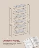 VASAGLE Modern 6-szintes Üvegpolc Arany Acélvázzal
