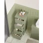   VASAGLE Modern Fürdőszobai Szekrény 4 Fiókos Babérzöld MDF
