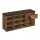 VASAGLE cipős pad fiókkal és nyitott rekeszekkel párnázott üléssel vintage barna 104 x 30 x 48 cm