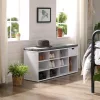 VASAGLE LHS021W01 cipős pad párnázott ülőkével fehér szürke