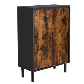   VASAGLE Vintage Cipőszekrény Állítható Polcokkal Fekete-Barna