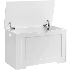   VASAGLE LHS11WT Tárolópad Fehér Faforgácslap Ülőke Nagy Tárolókapacitással