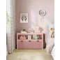   VASAGLE Gyerekszoba Tárolószekrény Rózsaszín Görgős Fiókokkal