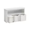 VASAGLE LHS380W01 Gyerek Tároló Szekrény MDF Fehér Kihúzható Tárolókkal