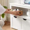 VASAGLE LHS380W01 Gyerek Tároló Szekrény MDF Fehér Kihúzható Tárolókkal