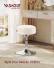 VASAGLE magasságállítható sminkes szék PU kárpittal krémfehér 360° forgatható