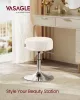 VASAGLE magasságállítható sminkes szék PU kárpittal krémfehér 360° forgatható