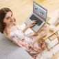   SONGMICS Bambusz Laptop Asztal Állítható Magasságú Ágyasztal Szellőzőnyílásokkal