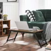 SONGMICS Állítható Laptop Asztal Bambusz-MDF Rusztikus Sötétbarna