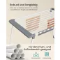   SONGMICS LLR522WK01 állvány ruhaszárító kihúzható szárnyakkal 22 m szárítófelület zoknitartóval összecsukható gyöngy fehér és galambszürke