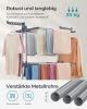 SONGMICS 4 Szintes Gurulós Ruhaszárító Állvány Szürke Acél