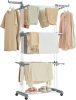 SONGMICS 4 Szintes Mobil Ruhaszárító Állvány Görgőkkel Fehér