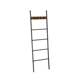   VASAGLE Vintage Tárolólétra 5 Szintes Fém Vázzal Vintage Barna/Fekete