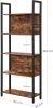 VASAGLE Ipari Stílusú Könyvespolc 5 Polcos Acél Vázzal Rusztikus Barna