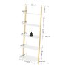 VASAGLE Létra Polc Skandináv Fenyő-Fehér 5-Szintes Könyvespolc