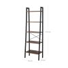 VASAGLE Ipari Létrapolc 5 Szintes Rusztikus Barna Fém Vázzal