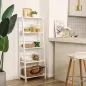 VASAGLE Létrás Könyvespolc Fehér MDF Tárolóállvány