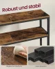 VASAGLE 2-szintes konzolasztal rusztikus barna és tintafekete 120 x 20 x 80 cm