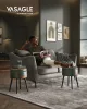 VASAGLE EKHO tároló ülőke fésülködőasztalhoz PU erdőzöld mid-century modern