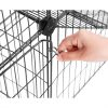 SONGMICS Moduláris Kisállat Ketrec Fémhálós Fekete 143x73x71 cm