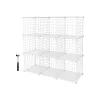 SONGMICS 9-Kockás Fém Tárolórendszer Fehér