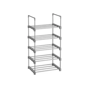 SONGMICS 5-szintes Fém Cipőtároló Állvány Szürke