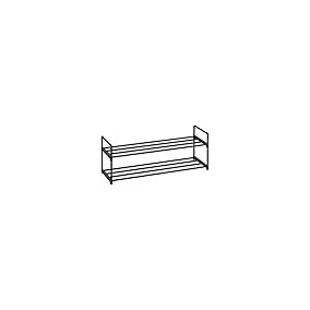   SONGMICS LSA12BK 2 szintes cipőtartó polc fém fekete 92 x 30 x 34 cm