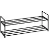 SONGMICS LSA12BK 2 szintes cipőtartó polc fém fekete 92 x 30 x 34 cm
