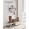 SONGMICS LSA12BK 2 szintes cipőtartó polc fém fekete 92 x 30 x 34 cm