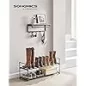   SONGMICS LSA12BK 2 szintes cipőtartó polc fém fekete 92 x 30 x 34 cm