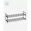 SONGMICS LSA12BK 2 szintes cipőtartó polc fém fekete 92 x 30 x 34 cm