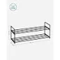   SONGMICS LSA12BK 2 szintes cipőtartó polc fém fekete 92 x 30 x 34 cm