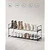 SONGMICS LSA12BK 2 szintes cipőtartó polc fém fekete 92 x 30 x 34 cm