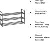 SONGMICS 3-Szintes Fém Cipőtároló Állvány Fekete