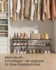 SONGMICS 2 szintes cipőtartó állvány fém fekete 30 x 68 x 33,8 cm