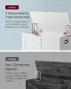 VASAGLE LSB063T14 Tároló Pad Forgácslap Fehér Biztonsági Zsanérokkal