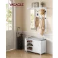   VASAGLE Country Előszoba Szett Tükörrel és Cipősszekrénnyel Felhőfehér
