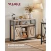 VASAGLE Rusztikus Tálalószekrény Tolóajtós Konyhaszekrény Fém-Fa Natúr