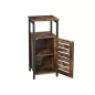   VASAGLE LSC34BX Oldalsó Szekrény Rusztikus Barna Fekete Ipari Stílusú Tárolószekrény