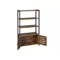   VASAGLE LOWELL Ipari Könyvespolc Tárolószekrénnyel Rusztikus Barna