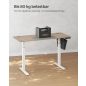   SONGMICS Állítható Magasságú Elektromos Íróasztal Memória Funkcióval Fehér-Bézs