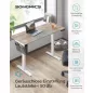   SONGMICS elektromosan állítható magasságú íróasztal 140 x 60 x (72-120) cm fehér-bézs